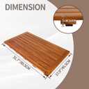 Utoplike Teak Bath Mat, Large Wood Shower Mats for Bathroom, 31.7"x17.9" Sturdy Floor Mat for Indoor Spa or Outdoor