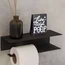Live Laugh Poop Funny Bathroom Decor Reminder Decorative Sign Humorous Vanity Sign for Home Hotel Airport Restroom Toilet Gag Fun Gift for Coworkers Friends White Elephant Gifts
