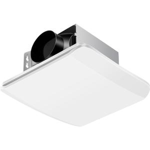 Zomagas Bathroom Exhaust Fan 110 CFM, Ceiling Mount Bathroom Fan for Home Office Hotel, 1.5 Sones Quiet, Square, white, Diameter 4 inch Exhaust Hole