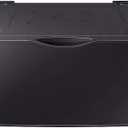 SAMSUNG 27-Inch Washer Dryer Pedestal Stand w/ Pull Out Laundry Storage Drawer, Stainless Steel, WE402NV/A3, Brushed Black