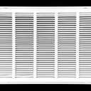 HVAC Premium 26" X 16" Steel Return Air Filter Grille for 1" Filter - Fixed Hinged - HVAC DUCT COVER - Flat Stamped Face - White [Outer Dimensions: 28 5/8"w X 18 5/8"h]