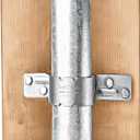 2-3/8" Fence Brackets(24Pcs),Galvanized Pipe Grip Tie,Steel to Wood Fence Bracket,Dock Side Pipe Holder,Metal Brackets for Metal Posts (No Include Screws)