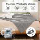 Electric Heated Blanket 72"x84" Full Size for Safe Overnight Sleeping, Dual-Sided Microplush & Sherpa for Bed Use, 4 Heat Settings & 10 Hours Auto Off, Cozy Relaxing, Machine Washable-Light Gray