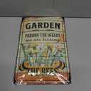 LANOLU Vintage Tin Signs - BEES Farmhouse Metal Sign, Funny Outdoor Decorative Plaque for Porch Patio, 12x8,Set of 2