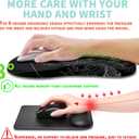 Ergonomic Mouse Pad Wrist Support with Memory Foam Massage Bulge, Carpal Tunnel Pain Relief Mousepad Wrist Rest for Mouse(12x8 inch,Sea Wave)