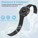 Amizee No Gap Band Compatible with Samsung Galaxy Watch Ultra (2025/2024) Band 47mm, 22mm Magnetic Sport Silicone Strap for Women Men, Black