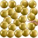 Yinder 24 Pieces Inflatable Beach Ball 6 Inches Pool Floating Ball Under the Sea Party Decorations Bubble Ocean Summer Pool Toys Party Supplies(Vivid,Gold)