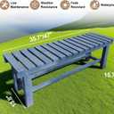 Outdoor Garden Bench,Wood Backless Bench for Yard (Blue,47.25 in)
