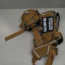 Tactical Dog Harness for Large Dog, Heavy Duty Service Dog MOLLE Vest with 10 Pet Patches, No Pull Military Working Vest for Training Hunting Walking
