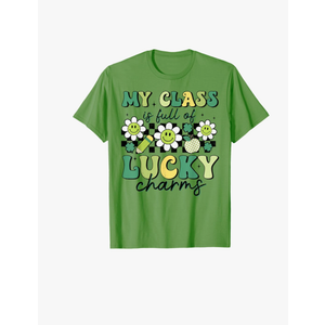 My Class Is Full Of Lucky Charms St Patricks Day Teacher T-Shirt, Size S
