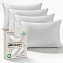 linensland® Pillowcases Set of 4 – White 100% Cotton Percale – Soft & Breathable Pillow Covers – Cotton with Envelope Closure – 20" x 30" Standard/Queen