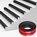 Stair Nosing, Rubber Edging Guard Trim Self Adhesive, Vinyl Staircase Step Edge Protector for Outdoor & Indoor(10 FT, Black)