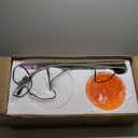 Nordic Simple Floor Lamp with Orange Acrylic Shade, Arc Reading Lamp for Living Room, Study Room&Bedroom Beside,Creative Orange Standing Lamps for Ambient Lighting