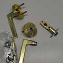 Leydebong 1 Pack Gold Door Handles Interior, Brushed Gold Door Knobs, Heavy Duty Door Levers for Bath/Bedroom, Reversible for Right/Left Handed Doors