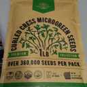 Organo Republic Cress Sprouting & Microgreens Seed - 360,000 Non-GMO Heirloom Seeds, Sprouts in Bulk 1lb Resealable Bag for Planting & Growing Microgreens in Soil, Coconut Coir, Aeroponic & Hydroponic