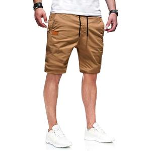 Boonlight Mens Casual Flat Front Shorts Running Shorts for Men with Multi Pocket Athletic Shorts for Summer, Dark Khaki, M
