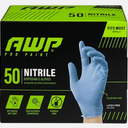AWP 50 NITRILE DISPOSABLE GLOVES Blue FITS MOST LATEX FREE TOUCHSCREEN COMPATIBLE