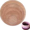 PH PandaHall 5 Sizes Natural Wooden Basket Bottom Round Circle Wood Base Shaper Brown Blank Crochet Bag Bottom for Basket Weaving Crochet Supplies DIY Bags Purse Making, 3.9/5.9/7.8/9.8/11.8"