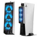 JUSPRO Cooling Fan for PS5 Accessories, Upgraded Quiet Cooler Fan with LED Light for PlayStation 5 Console/PlayStation 5 Digital Edition & Ultra HD Game Console