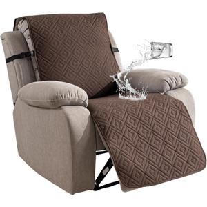 Genina Waterproof Recliner Chair Cover - 100% Protection! Non-Slip, Washable & Durable Protector for Kids & Pets23.6'' /Chocolate