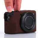 G7X / G7X Mark II Camera Silicone Case, Ultra Thin Lightweight Rubber Soft Silicone Case Bag Cover for Canon PowerShot G7X / G7X Mark II with Microfiber Cloth - Coffee