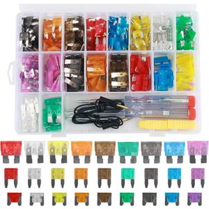 306PCS Car Fuses Assortment Kit,Fuses Automotive Kit Indudes Mini & Low Profile Mini & Standard Fuse for (35A,30A,25A,20A,15A,10A,7.5A,5A,2A),Fusibles para Carro with Circuit Tester
