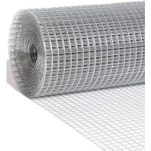 1/2 inch Hardware Cloth 24 inch x 50 Foot 19 Gauge - Hot Dipped Galvanized After Welding - Chicken Wire Mesh Roll Welded Wire Fencing Garden Fencing Gopher Guard