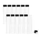 50ml Clear Glass Vials with Screw Caps and Plastic Stoppers, Small Liquid Sample Glass Test Tubes, Leak-Proof Glass Bottles, 12PCS