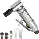Air Die Grinder,Right Angle,20000 RPM Free Speed,1/4"(6MM) & 1/8"(3MM) collet, Safety Lock, Polishing Tool