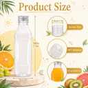 50 Pack 12 oz Plastic Juice Bottles with Caps,PET,Silver
