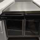 Gourmia French Door Air Fryer Oven - 37 Qt Large Capacity Convection Toaster Oven, FryForce 360, Digital Display, 12 Cooking Presets, Dehydrate, Fits 13 Pizza, Dishwasher-Safe, Stainless Steel (Silver)