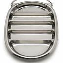 Stainless Steel Divided Serving Tray with Handle – Multi-Section Snack, Fruit & Appetizer Platter – Durable Metal Serving Plate for Parties, Picnics & Everyday Use