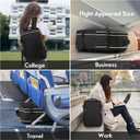 MOMUVO Travel Backpack for Women, Carry On Backpack Airline Approved with 3 Packing Cubes, 15.6 Inch Laptop Backpack with USB Charging Port, Casual Daypack for Weekender Business College, Black