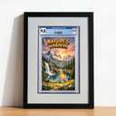 Single Graded Comic Book Frame 8.25" x 13" Book Display, UV Protected, Real Glass, Customized for Standard Graded Comic Books, Black Molding