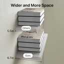 BAYKA White Floating Shelves 22.5in, Set of 2, Wall Mounted for Wall Decor