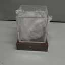 HouseJoy Baseball Display Case with Light, 10 Color LED Baseball Display Stand Wood,UV Protected Clear Cube for Memorabilia Baseball Gifts