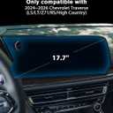 For Matte Anti Glare Tempered Glass 2024 2025 2026 Chevrolet Traverse 17.7 Inch Touchscreen Screen Protector - Traverse (LS/LT/Z71/RS/High Country) Accessories