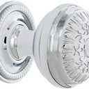 Nostalgic Warehouse Egg and Dart Brass 1 3/8" Cabinet Knob with Rope Rose in Bright Chrome