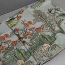 Pack of 2, Chinoiserie Pillow Cover 18 x 18 Inch Asian Scenic Blue and Pink Throw Pillow Covers Linen Farmhouse Tree Leaves Pillow Case Cushion Covers for Sofa Couch Living Room