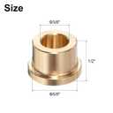 Uxcell 2pcs Flange Sleeve Bearings 3/8" Bore x 5/8" OD x 1/2" Length x 3/4" Flange Dia, Self-Lubricating Brass Bushing