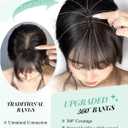 UDU Clip In Bangs Real Human Hair Bangs Hair Clip 360 Natural Fringe Extensions with Invisible Clips for Instant Hair Makeover Hairpieces Natural Look, Lightweight & Reusable Hairpiece for Women