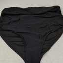 American Trends High Waisted Bikini Bottoms Ruched Tummy Control Swimsuits Bottoms Sexy Swim Bottom Bathing Suits for Women L