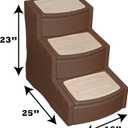 Pet Gear Easy Step III Pet Stairs, 3 Step for Cats/Dogs, Removable Washable Carpet Treads, for Pets Up to 150lbs, No Tools Required