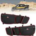 KEMIMOTO X3 Door Bags, Compatible with Can Am Maverick X3 and MAX models 2017-2025, with Cup Holder and Removable Knee Pads Door Storage Bags, Pack of 2, Red