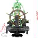 Action-Aquarium Skeleton Pirate Captain Ornament Fish Tank Landscape Decoration