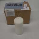 HomeLights Pillar Candles - 2.7x6 inch | 60 Hours Burning, 1 Count - White Unscented Smokeless European Pillar Candles - Perfect for Wedding, Parties, Spas, Home Gatherings and Dinner