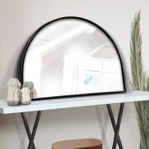 WAMIRRO Minimalist Black Arched Mirror,Window Pane Farmhouse Wall Mirrors Decor for Wall Mounted,28"X20" (20"L x 28"W, Black-1)