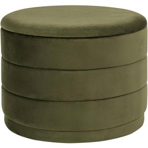 23" Round Storage Ottoman with Tray, 22.8"D x 22.8"W x 17.3"H