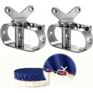 Pool Cover Winch 2-Pack, Heavy Duty Zinc Alloy Ratchet Cable Tightener for Above Ground Pool Winterizing  Spring-Loaded, Large-Eye Design, Rust-Resistant, Fits Standard Safety Cover Cables