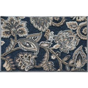 Color&Geometry Indoor Door Mat with Non Slip Latex Backed Soft, 20"x31", Thin Front Door Mat, Dirt Resist, Low Profile Easy Clean Entry Mats for Entryway, Entrance, Floral Elegance